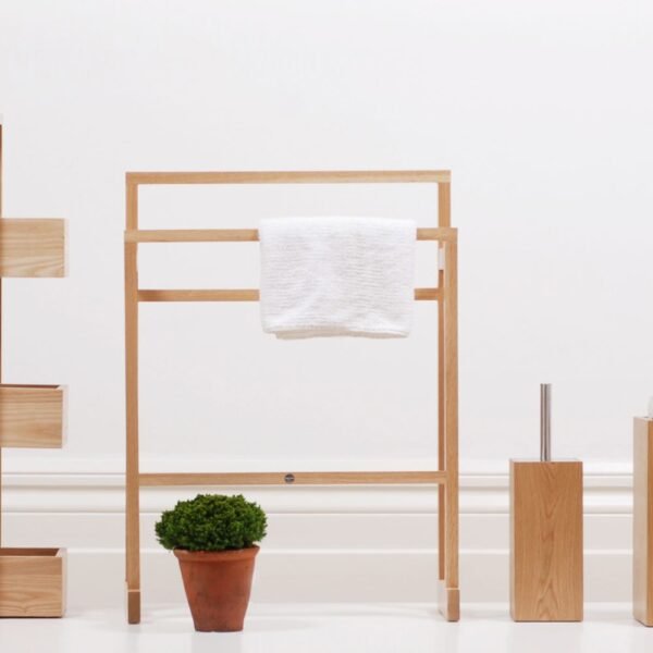 Wooden Freestanding Towel Rail Large